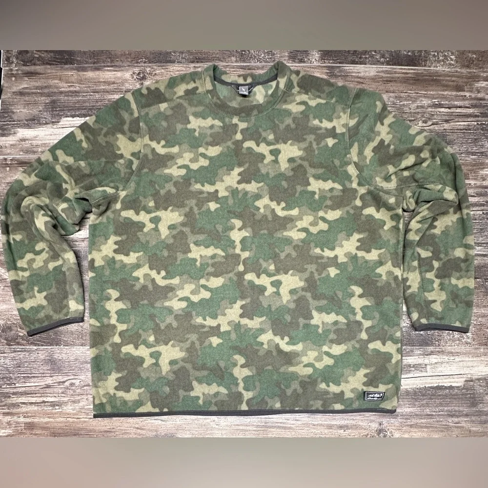 Eddie Bauer Camo Fleece Crewneck Sweatshirt Men’s 2XL - GUC